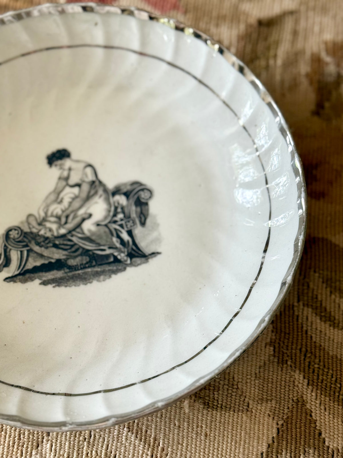 19th C Pearlware Soup Bowl