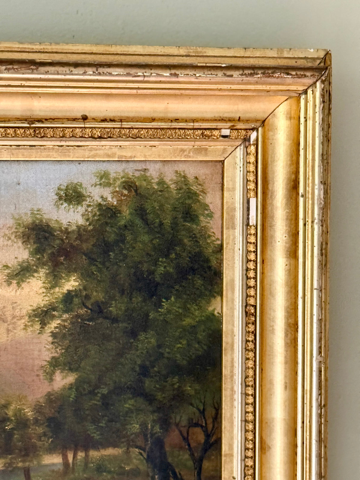 19th Century Castle Oil Painting