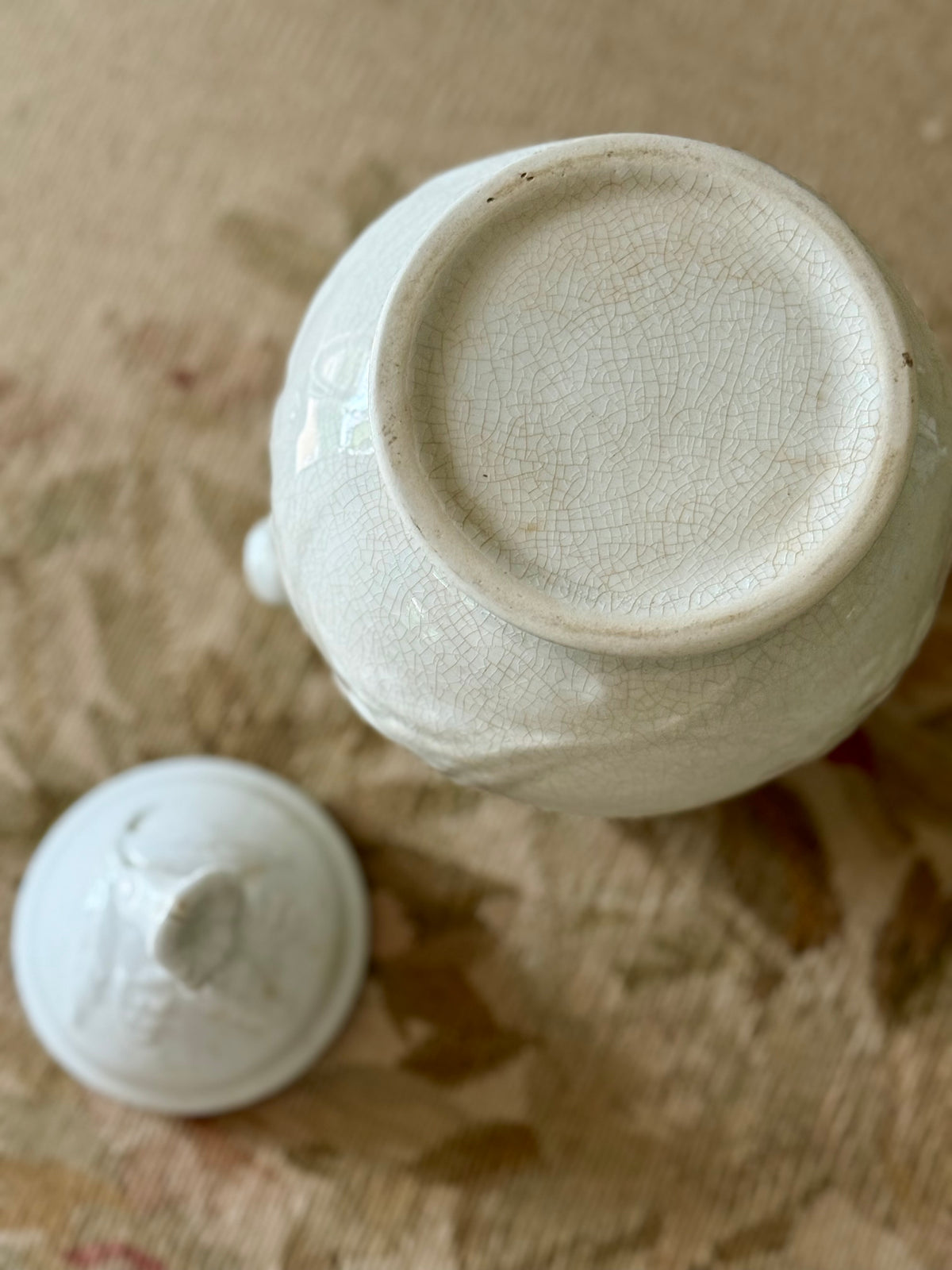 Antique Ironstone Sugar Bowl