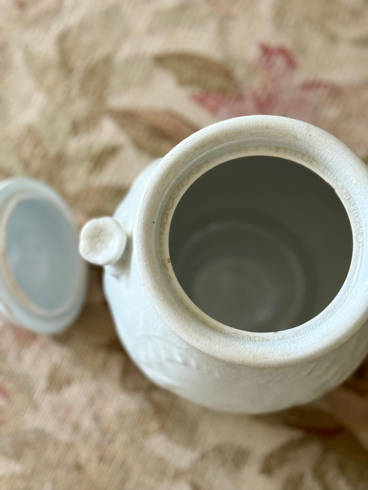 Antique Ironstone Sugar Bowl