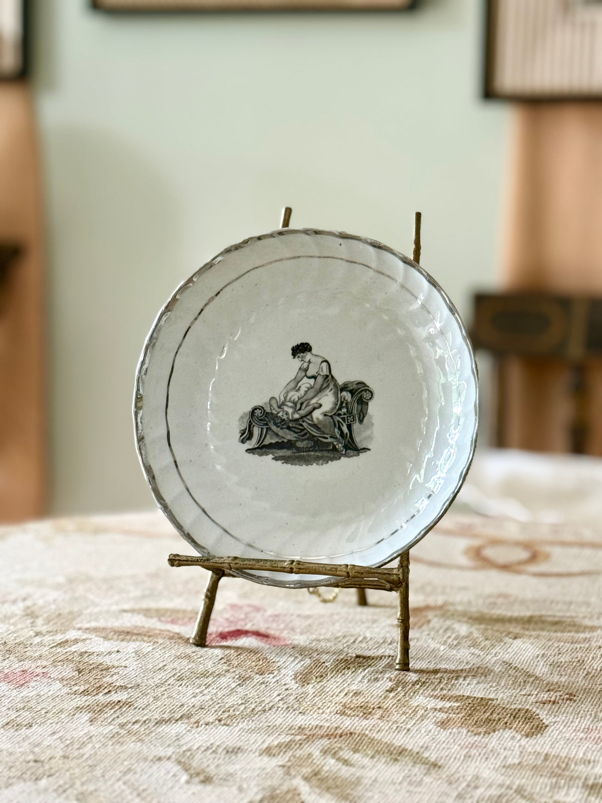 19th C Pearlware Soup Bowl