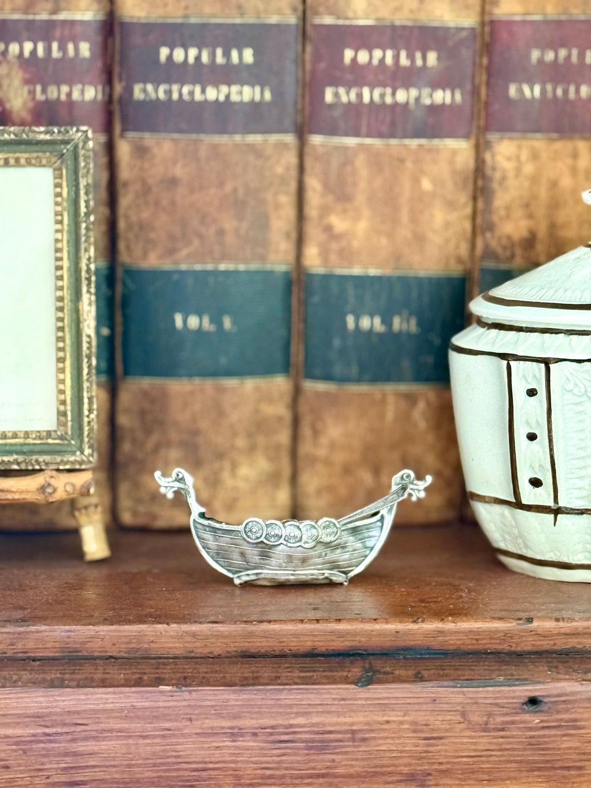 Sterling Silver Salt Cellar & Spoon