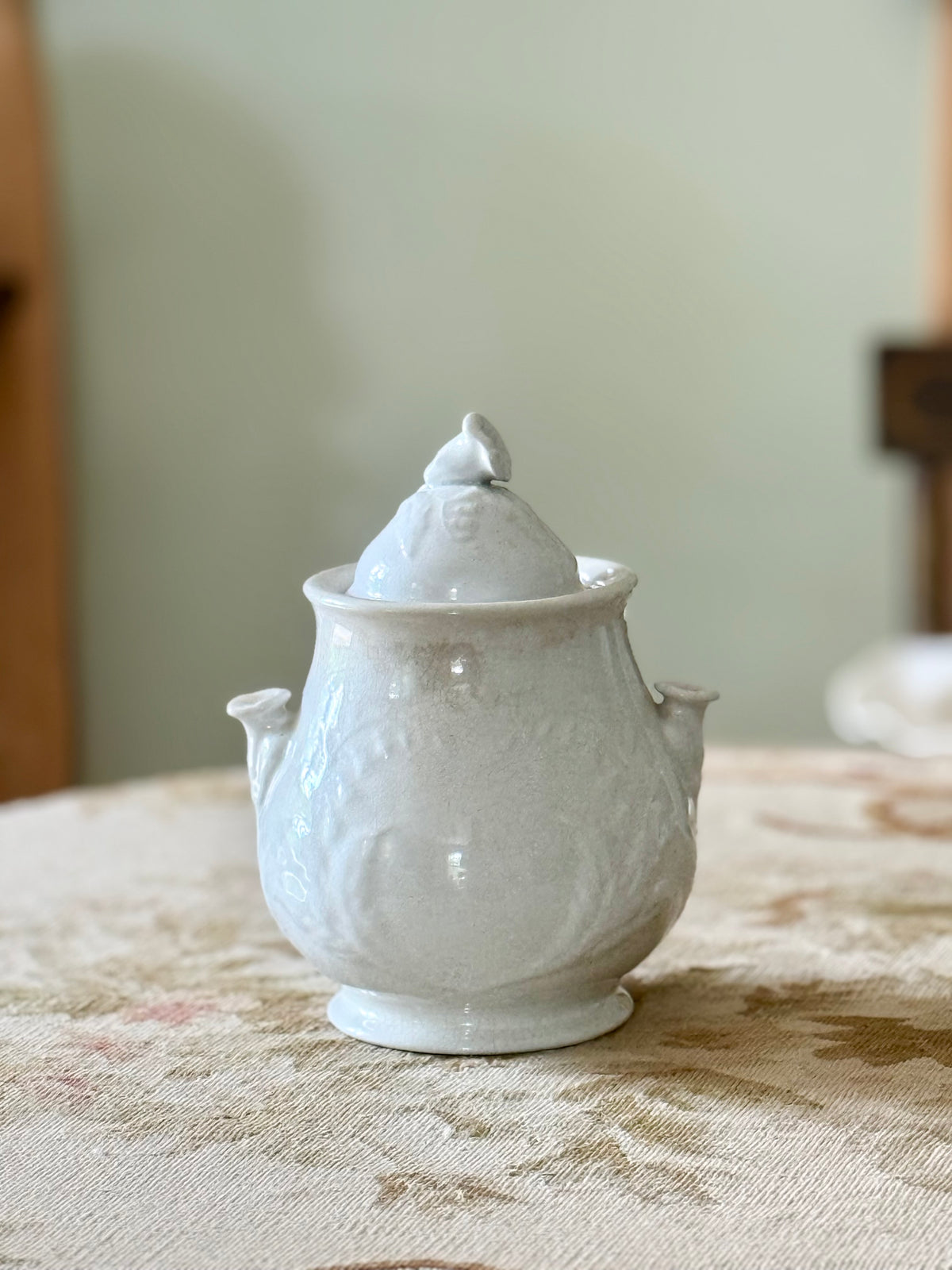 Antique Ironstone Sugar Bowl