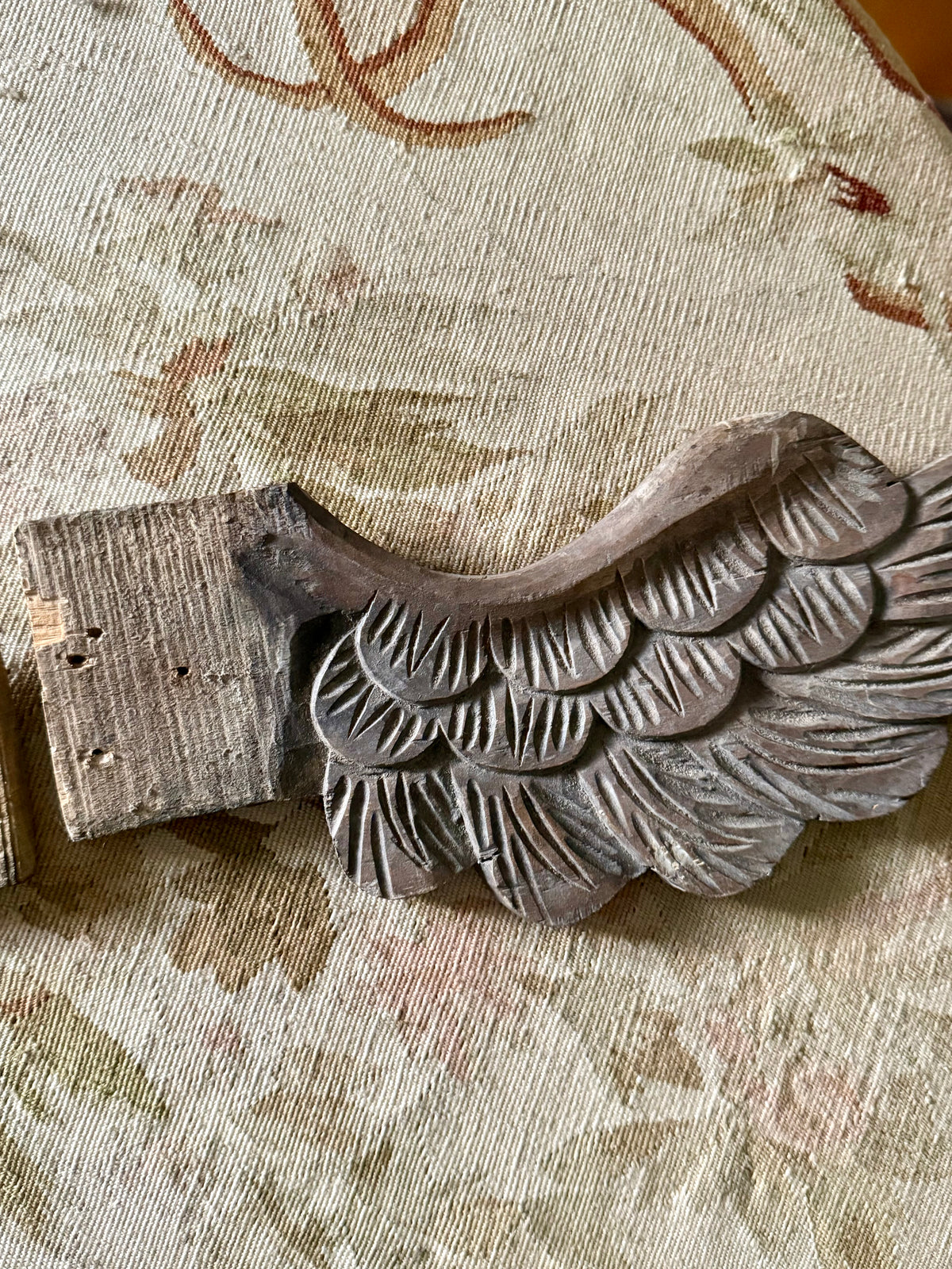 Antique Wooden Carved Angel Wings