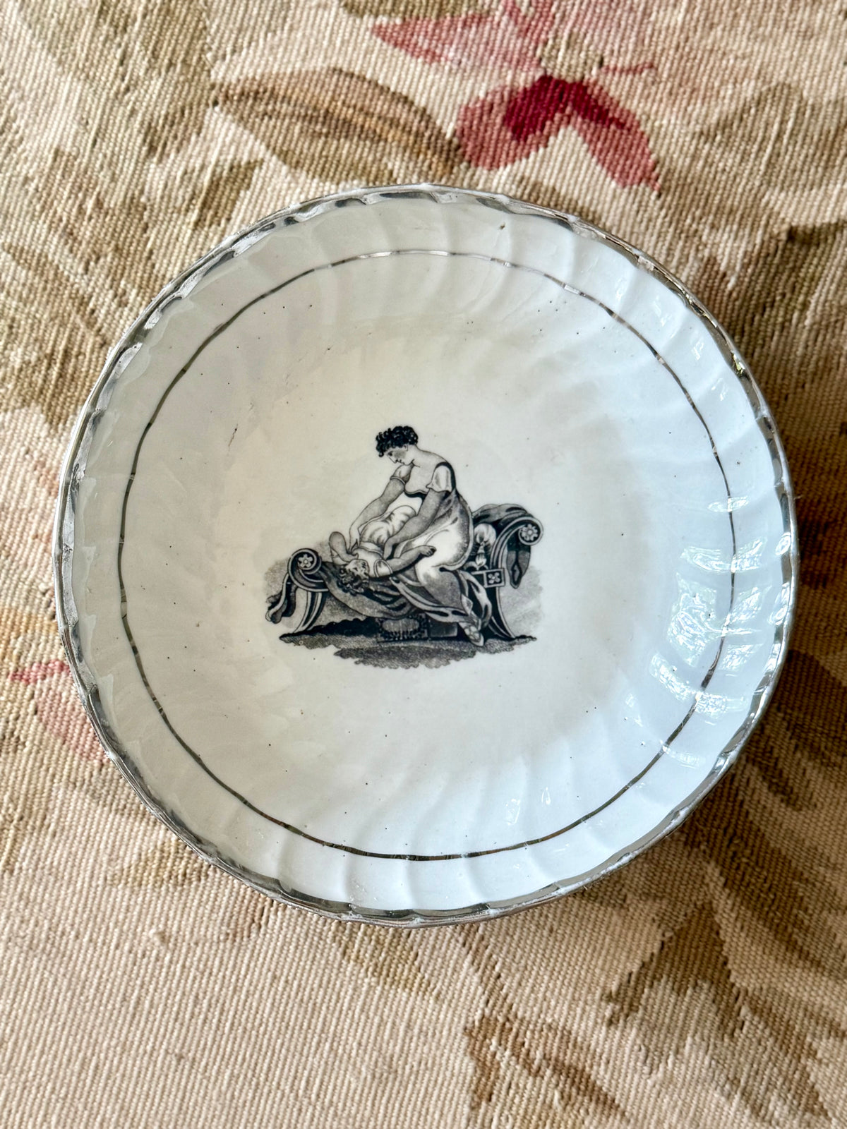 19th C Pearlware Soup Bowl