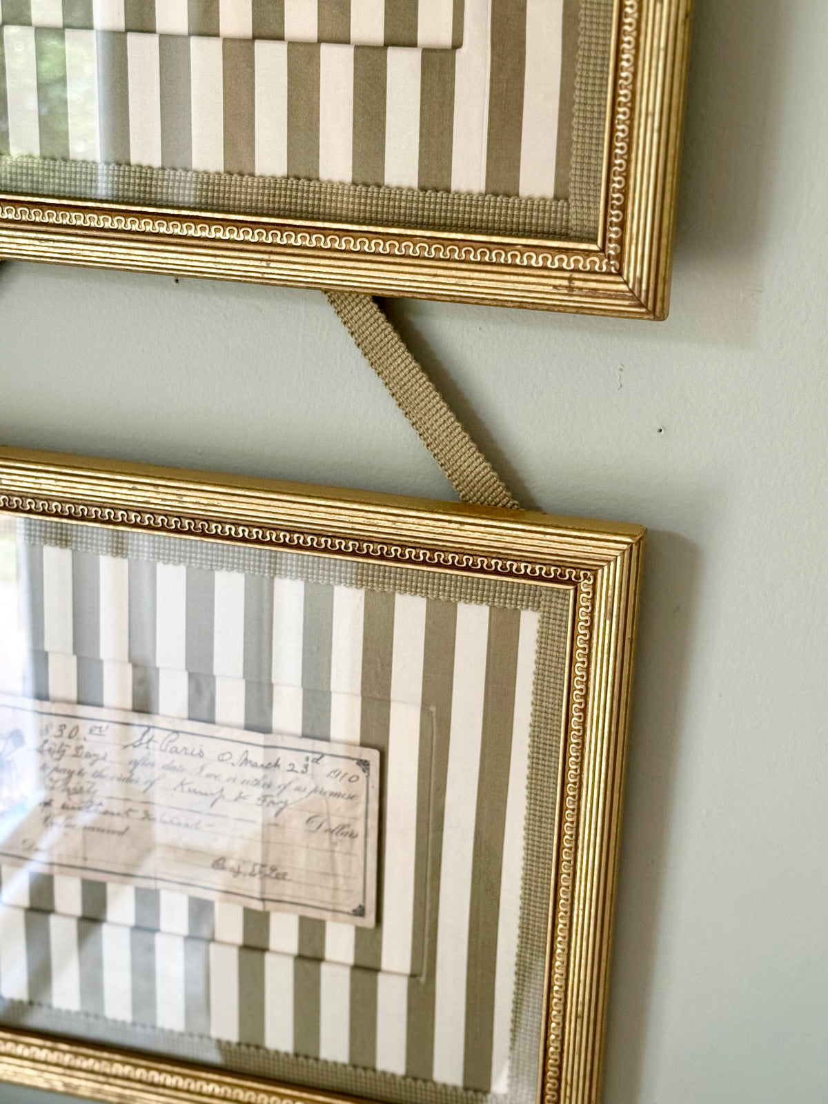 Framed Antique French Ephemera