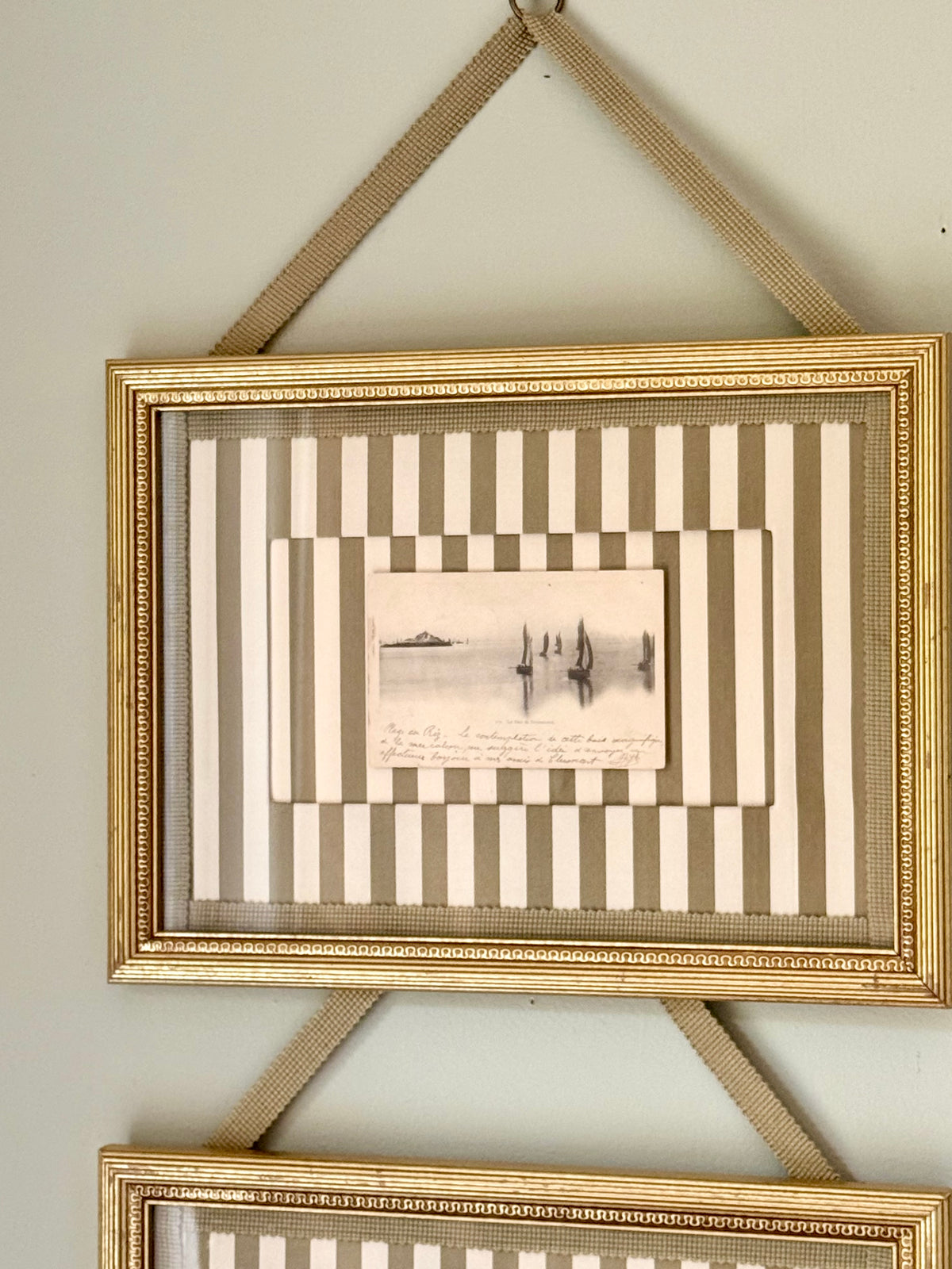 Framed Antique French Ephemera