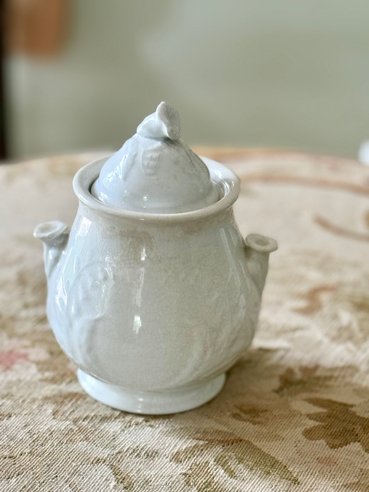 Antique Ironstone Sugar Bowl