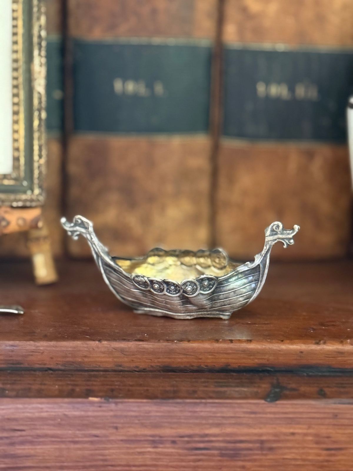Sterling Silver Salt Cellar & Spoon