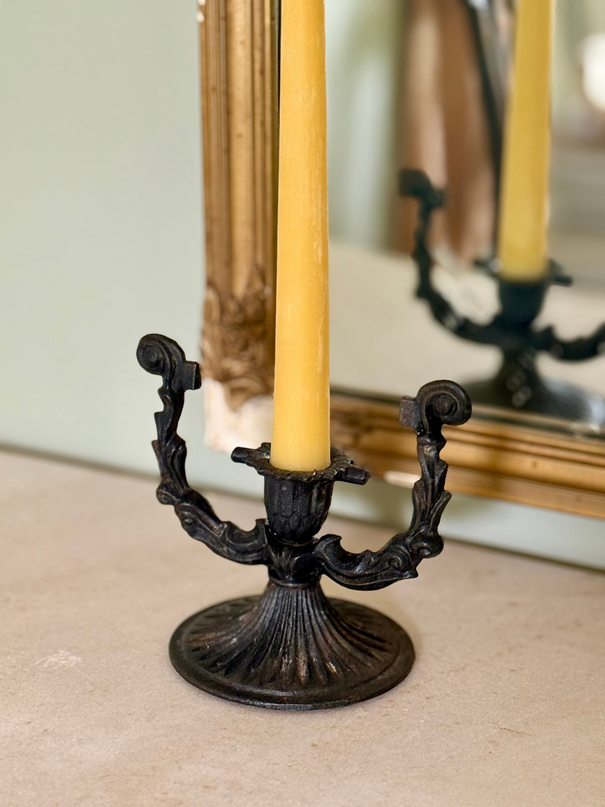 Vintage Wrought Iron Candlesticks