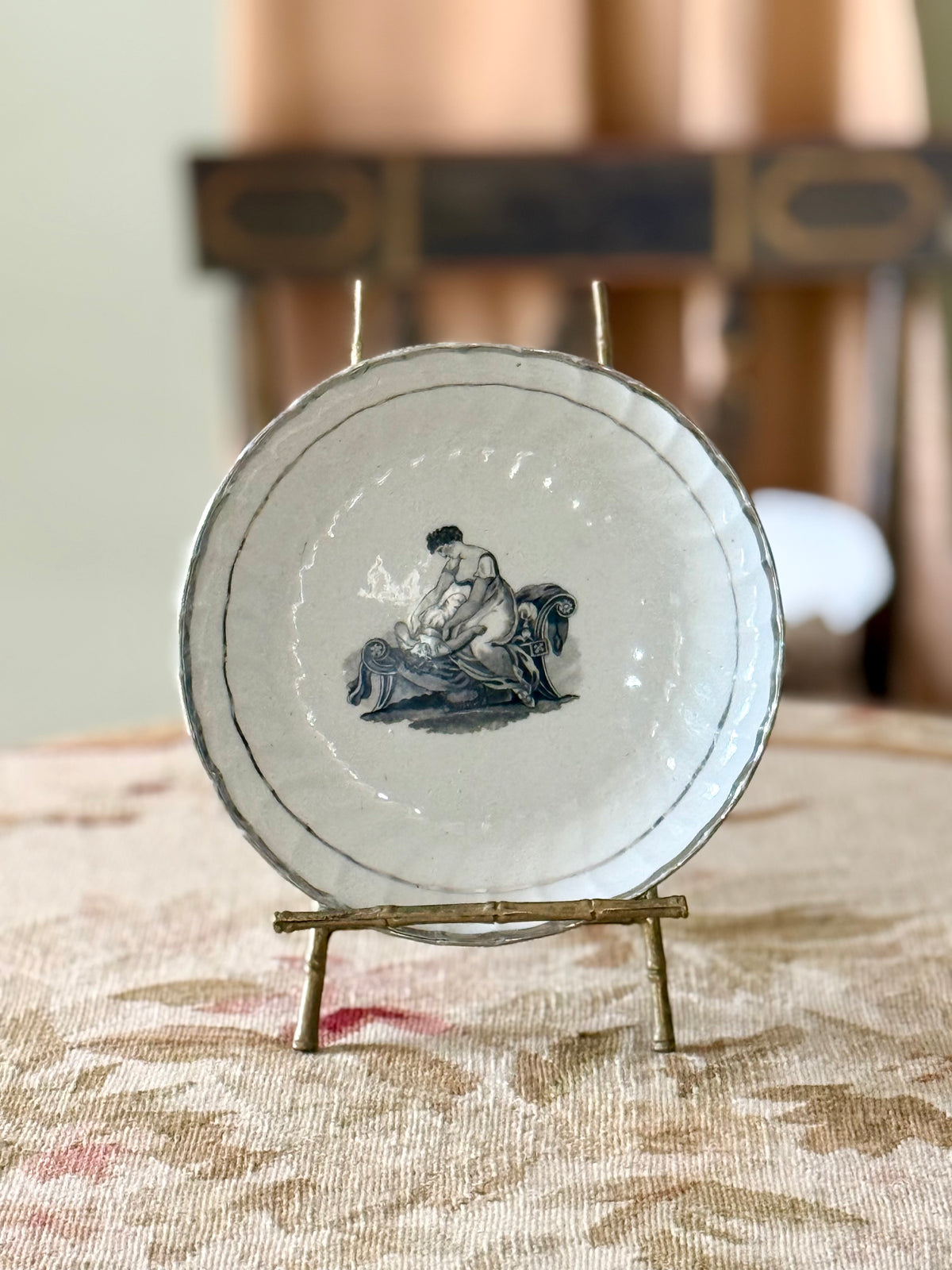 19th C Pearlware Soup Bowl