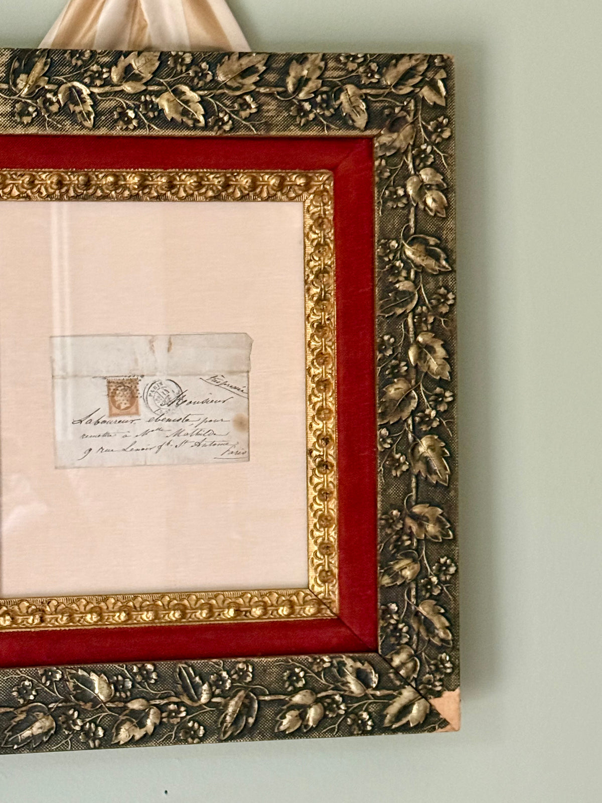 Framed 19th Century French Envelope
