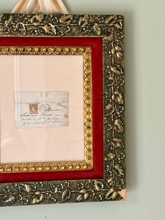 Framed 19th Century French Envelope
