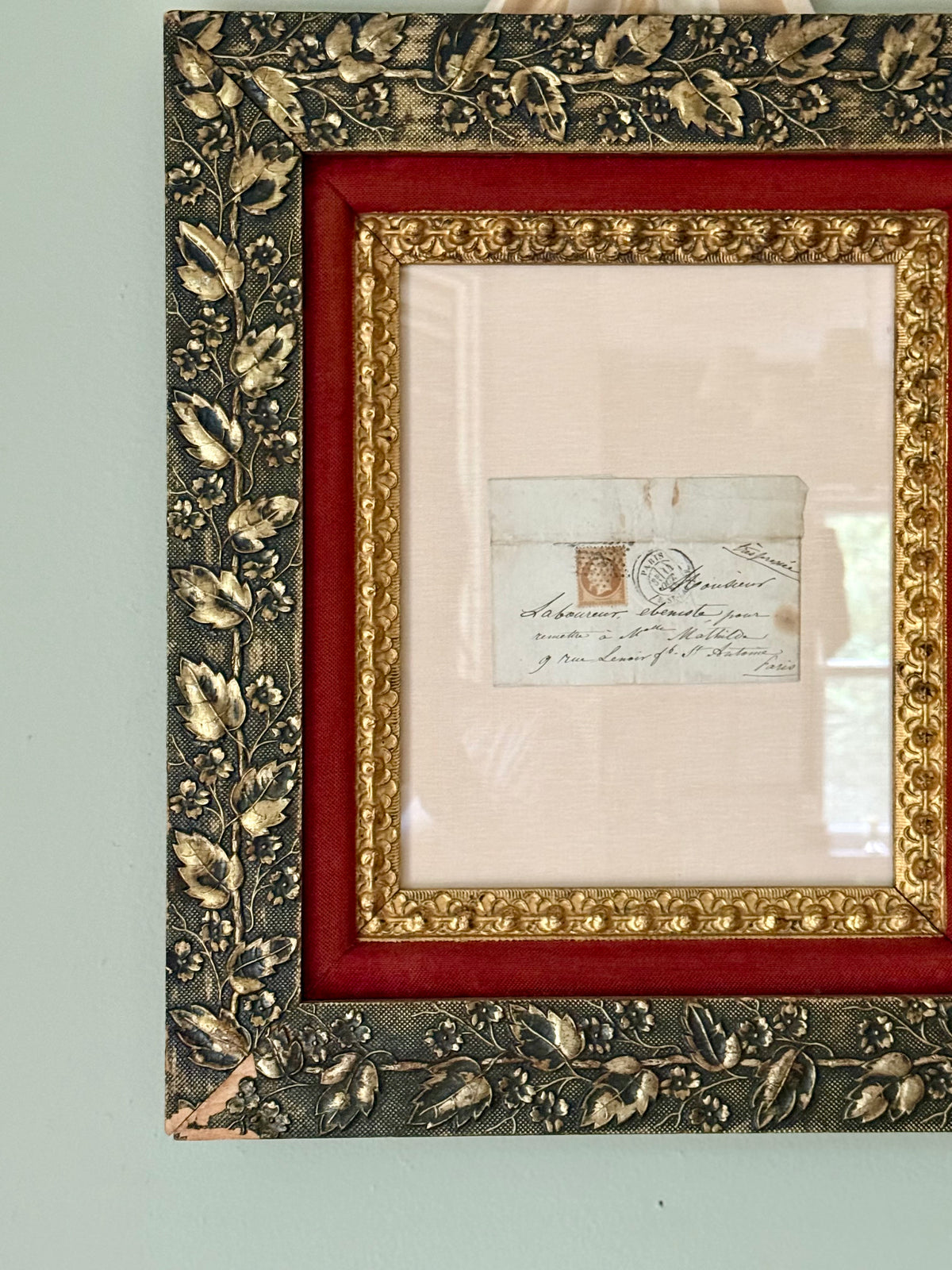 Framed 19th Century French Envelope