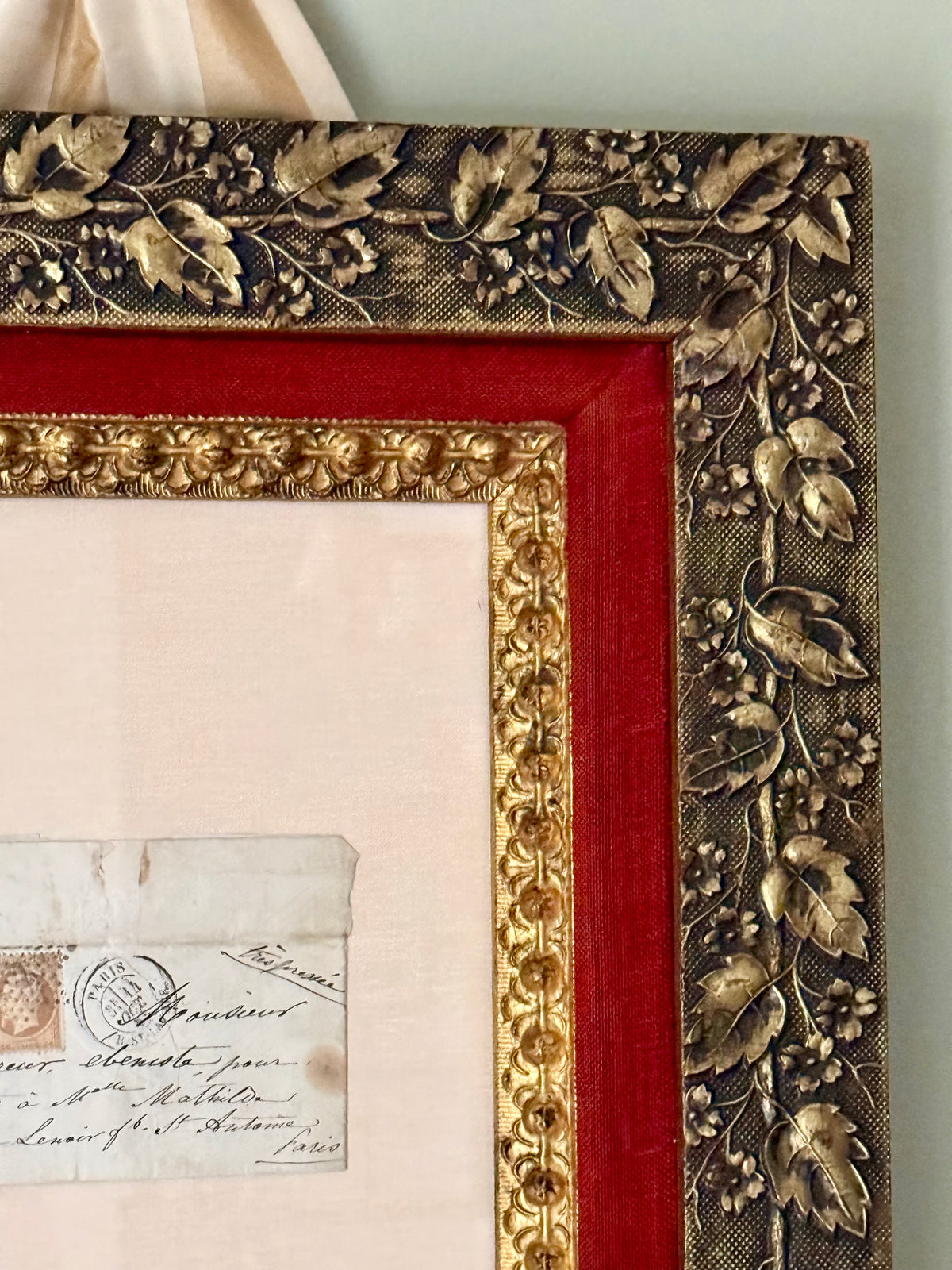 Framed 19th Century French Envelope