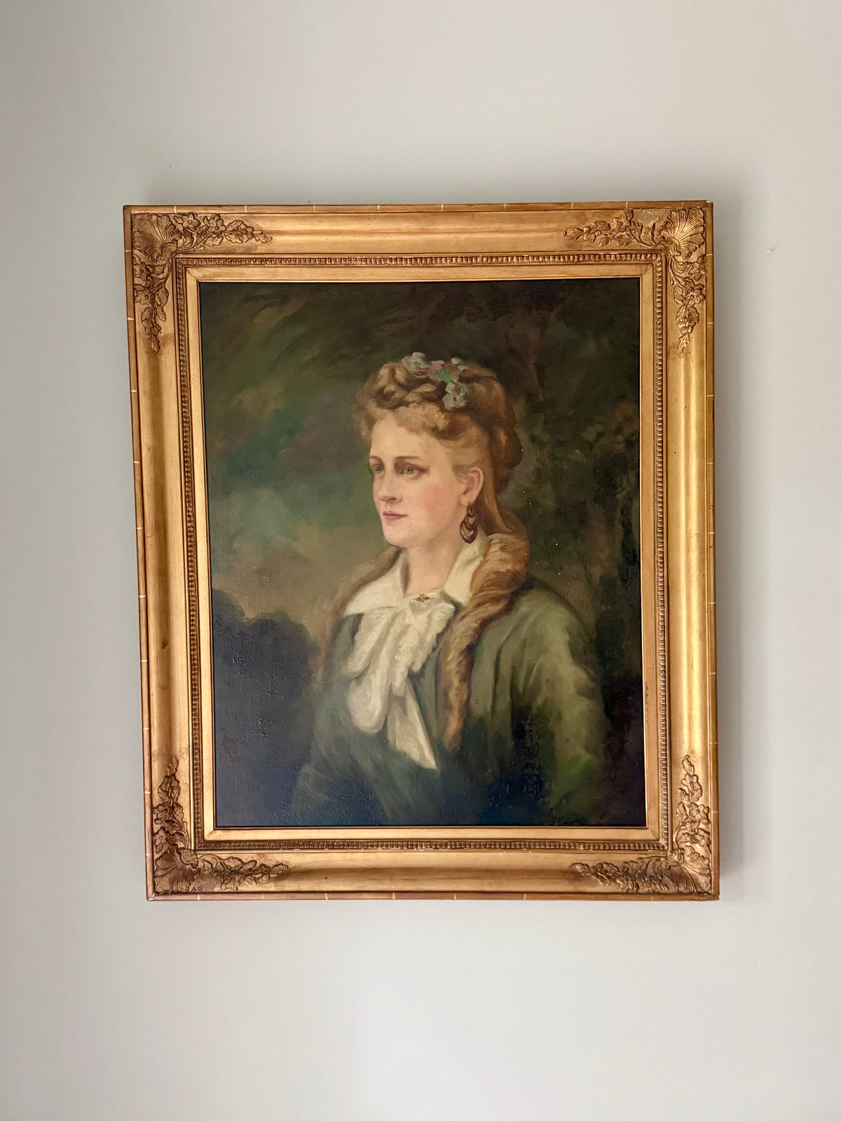 Antique Portrait Oil Painting