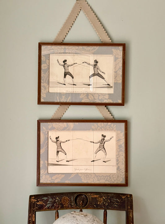 Pair of 18th Century Fencing Engravings