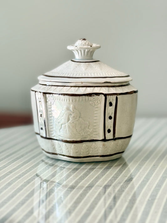 19th Century English Pearlware Sugar Bowl