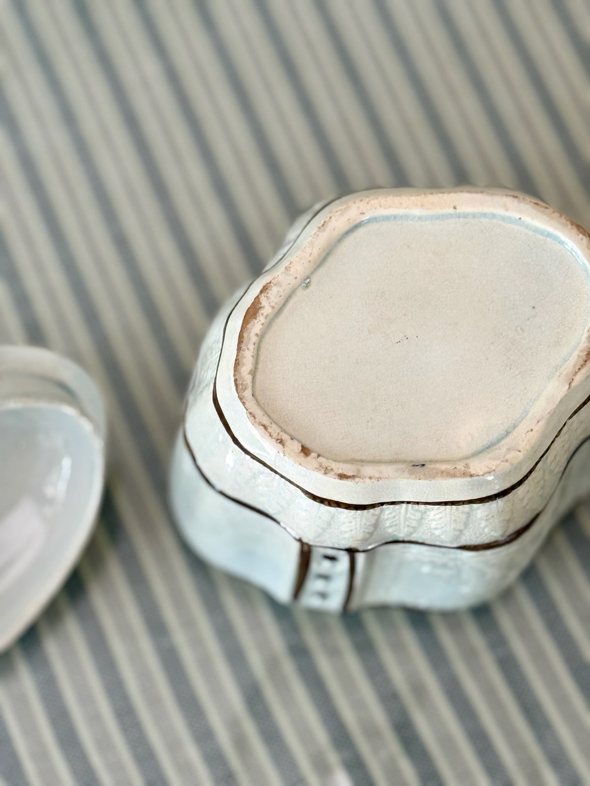 19th Century English Pearlware Sugar Bowl