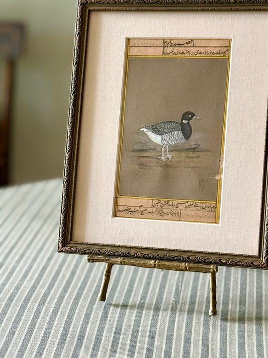 Antique Indian Bird Watercolor Painting