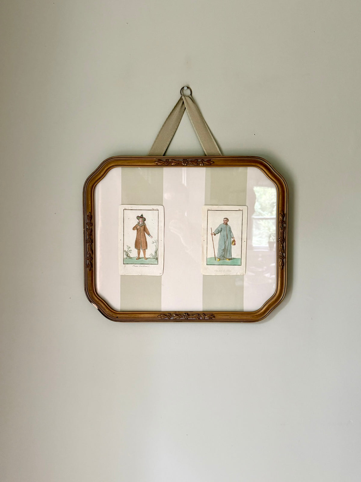Pair of Framed Hand Colored 18th Century Costume Engravings