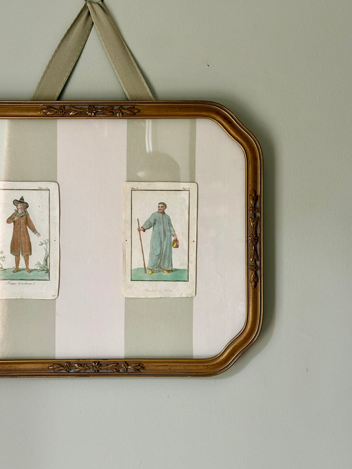 Pair of Framed Hand Colored 18th Century Costume Engravings