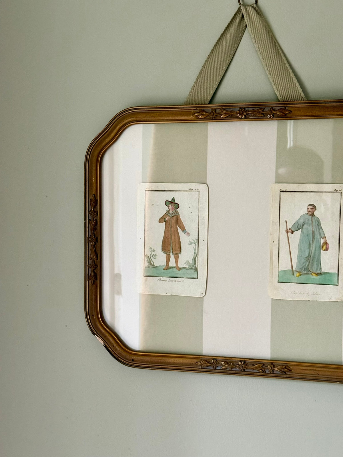 Pair of Framed Hand Colored 18th Century Costume Engravings