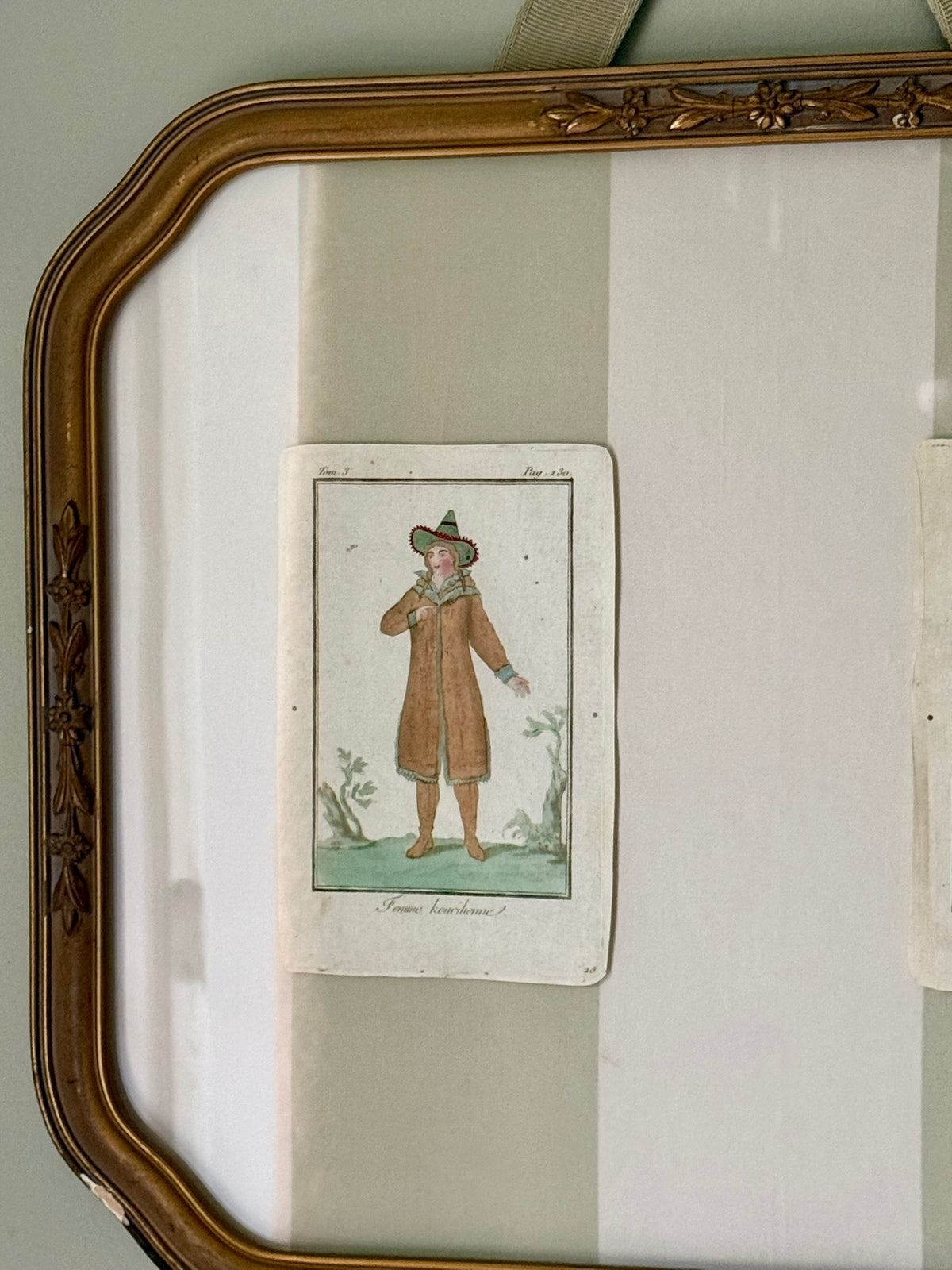 Pair of Framed Hand Colored 18th Century Costume Engravings