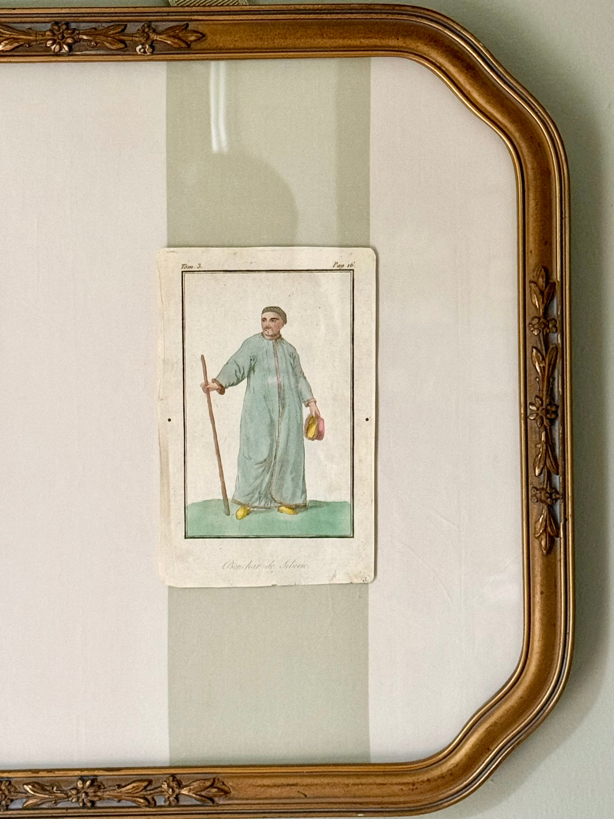 Pair of Framed Hand Colored 18th Century Costume Engravings