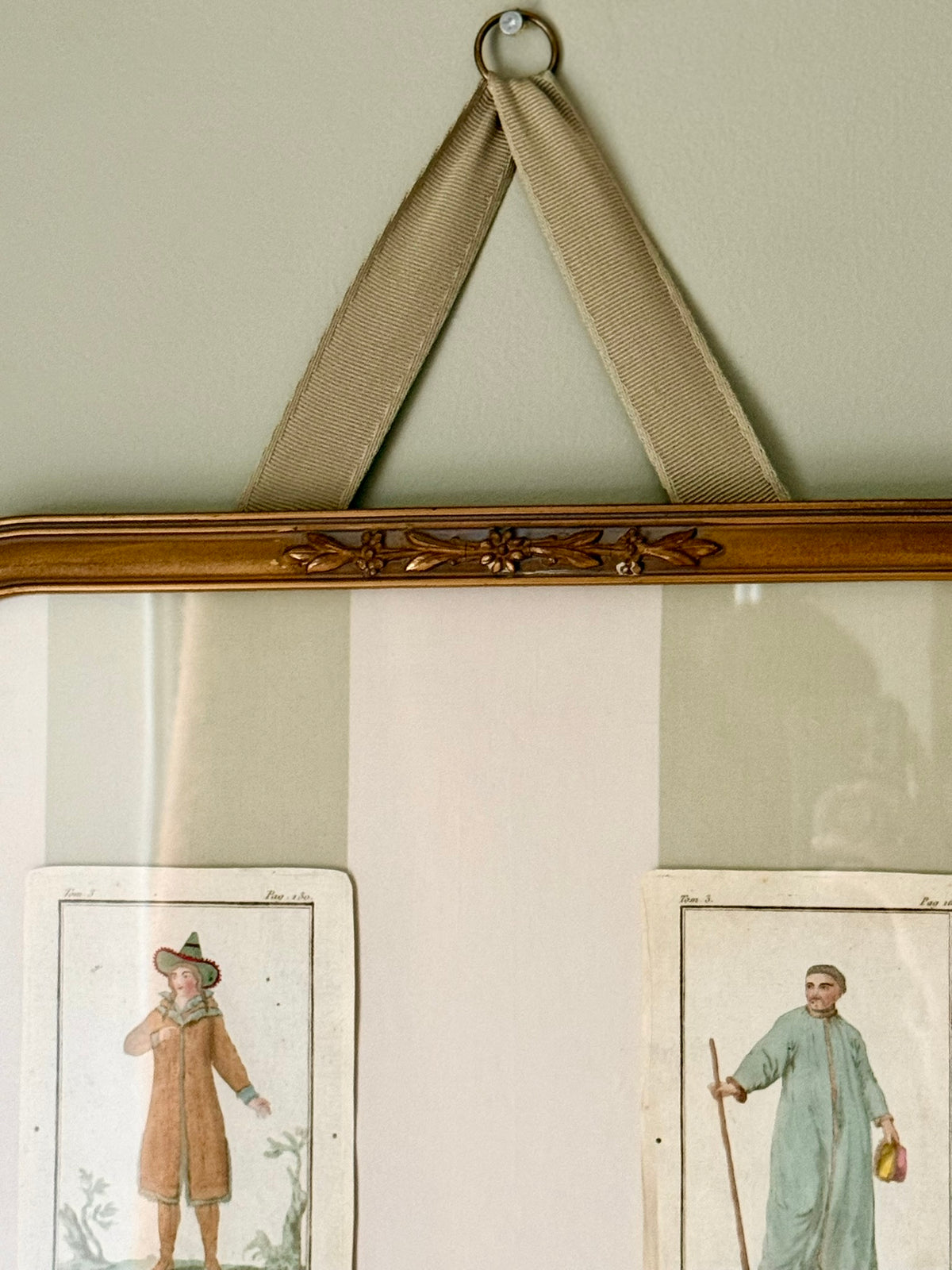 Pair of Framed Hand Colored 18th Century Costume Engravings
